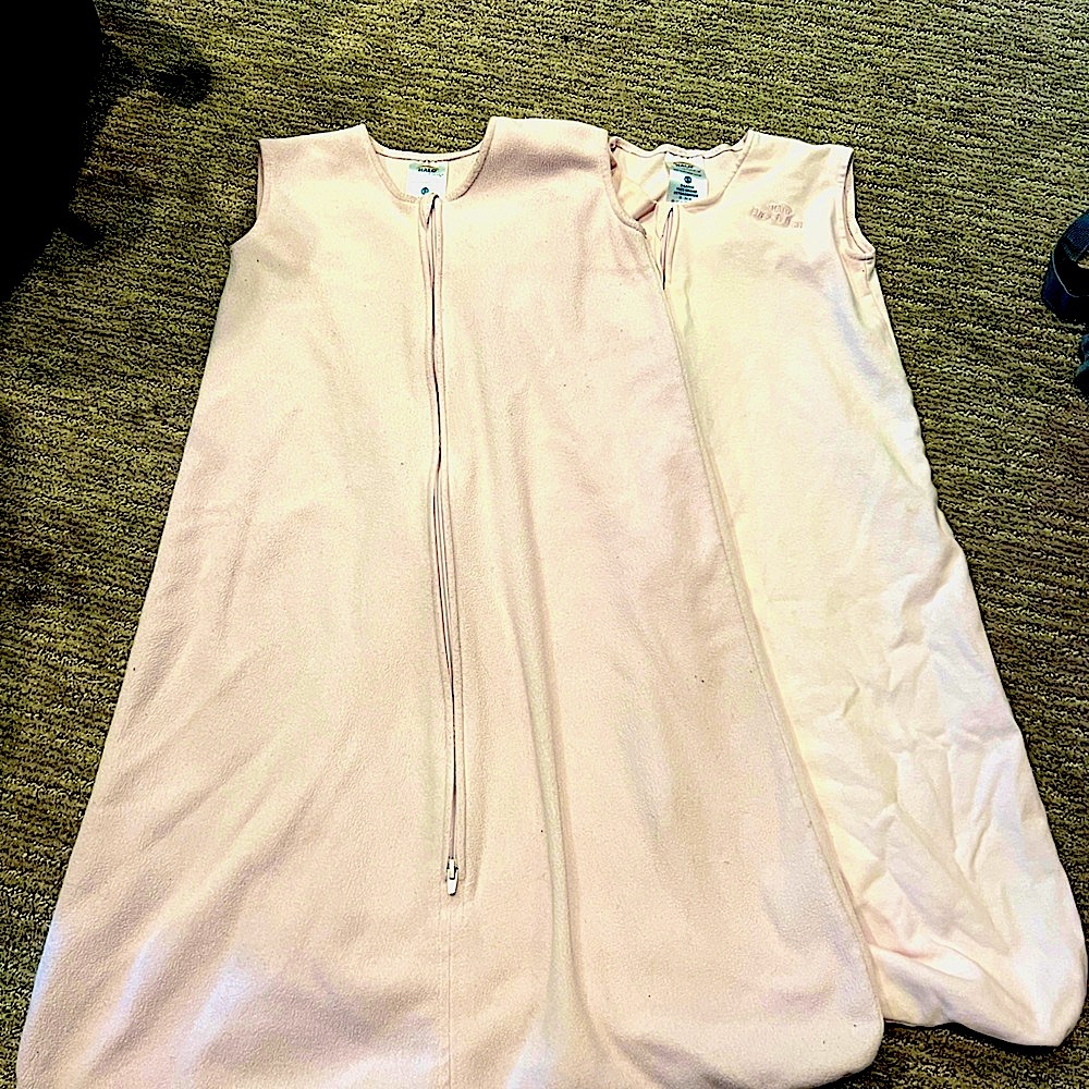 Halo Light Pink XL Sleepsack Bundle Cotton and Fleece